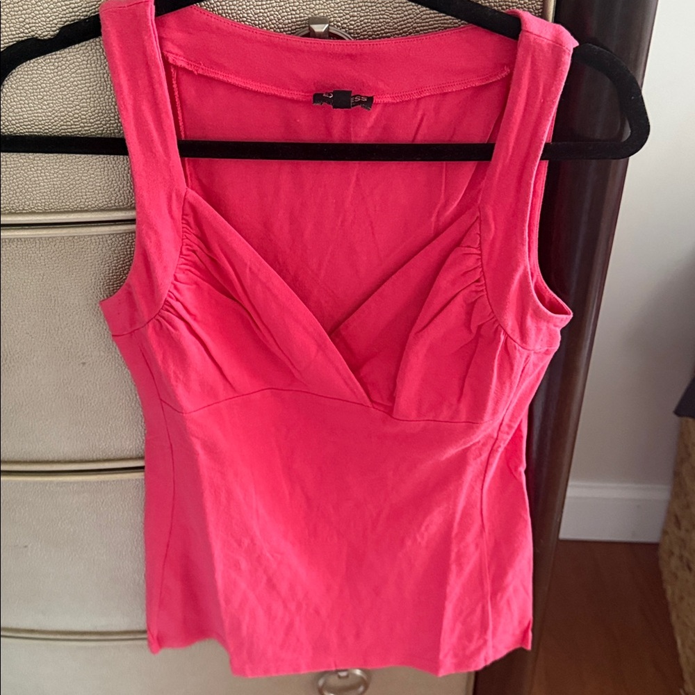 Elegant Coral Sleeveless Top